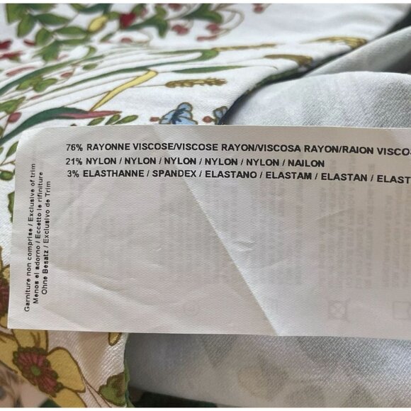 Joseph Ribkoff Floral Capri/Crop pants Size 6 Split hem accent Stretch Comfort - Picture 7 of 8